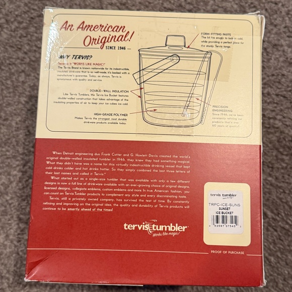 Tervis Ice Bucket INSULATED 2.5 Qt. Palm Trees - Picture 2 of 4